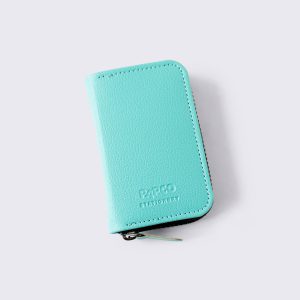 green blue papco card holder
