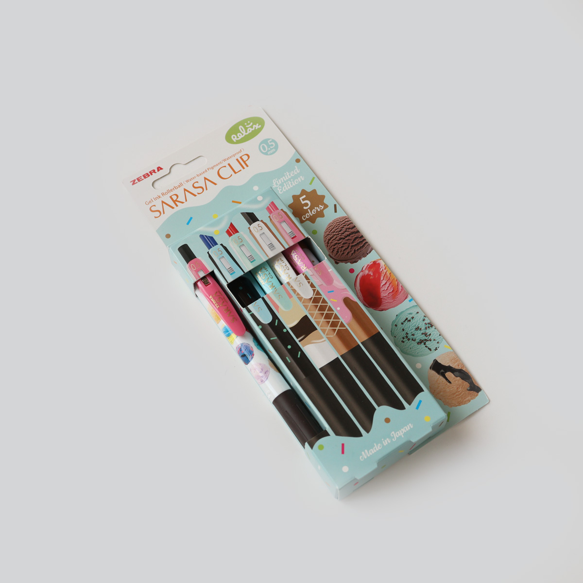 روان نویس 5 رنگ طرح بستنی برند ZEBRA